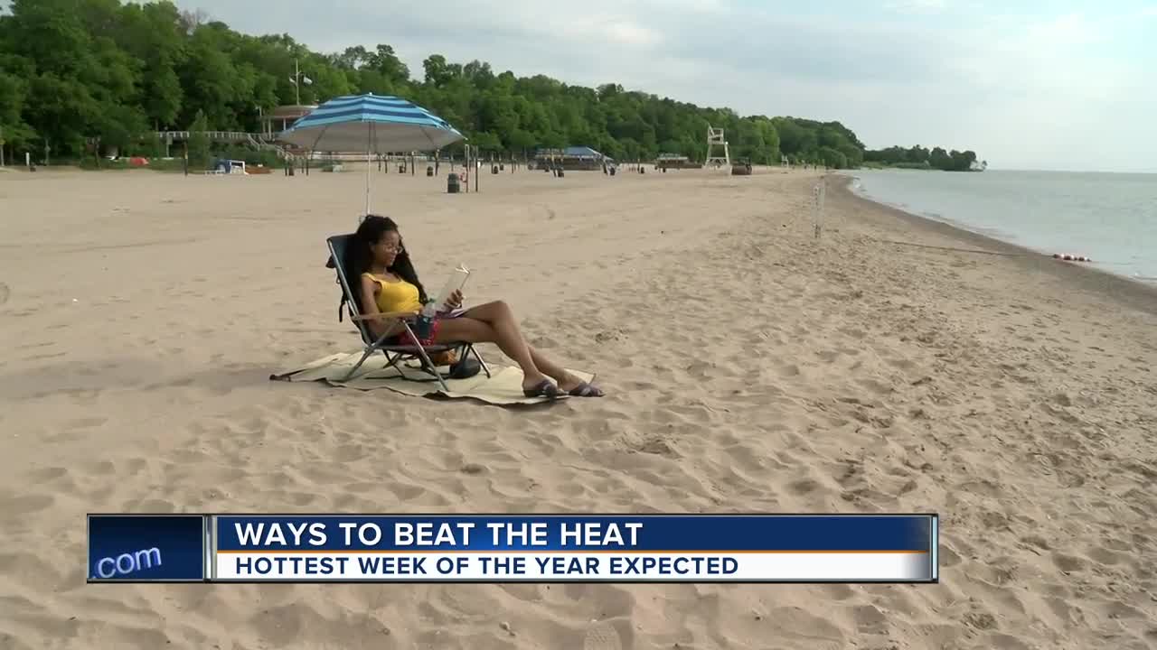 Locals hit beach for potentially hottest week of the year