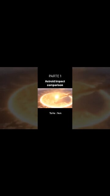 comparação dos impactos dos asteroides part 1