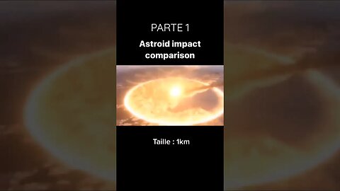 comparação dos impactos dos asteroides part 1