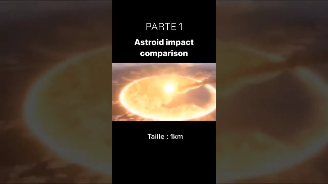 comparação dos impactos dos asteroides part 1