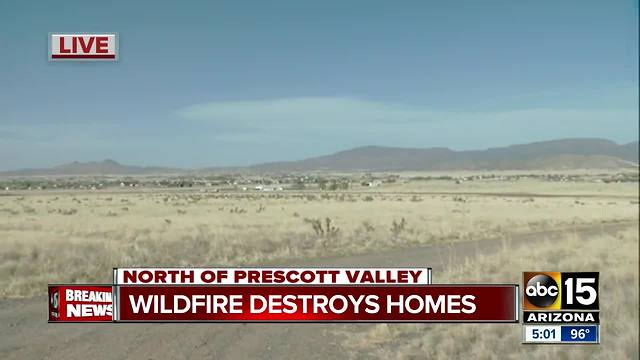 Viewpoint wildfire has destroyed two homes and is threatening structures