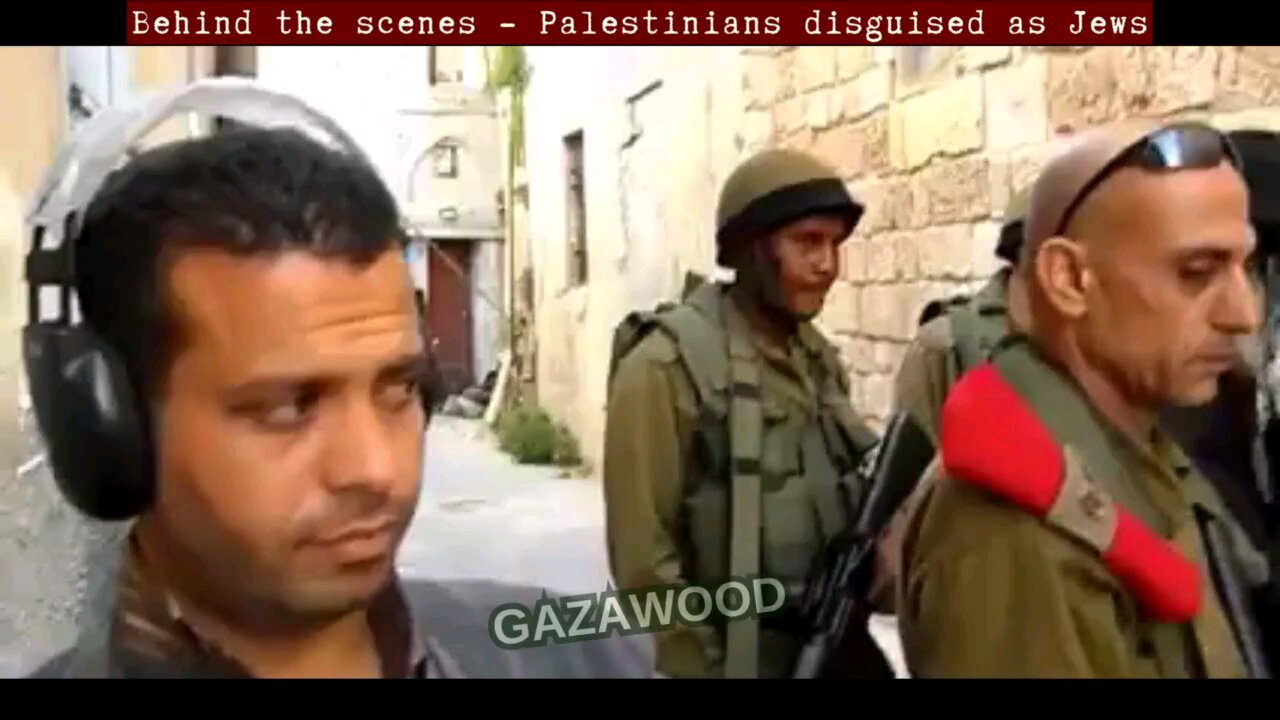 Pallywood behind the scenes. Palestinazis disguised as Jews...