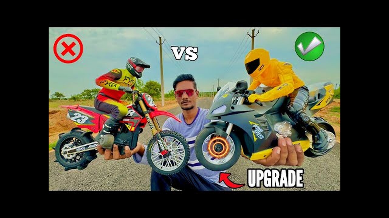 RC Upgraded Yamaha R1 Vs Losi Promoto MX Bike - Chatpat toy TV