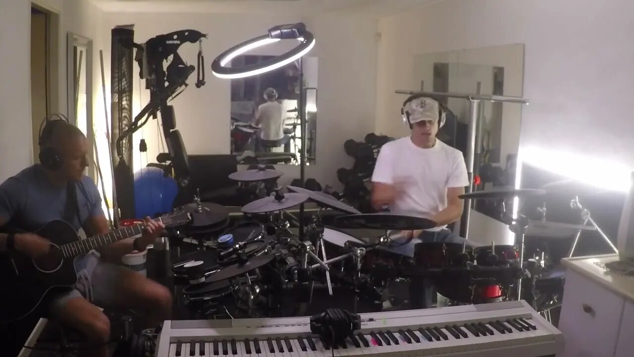 Cracker - "Low" chords: guitar and drums duet jam - JHE (JE) 9/16/22