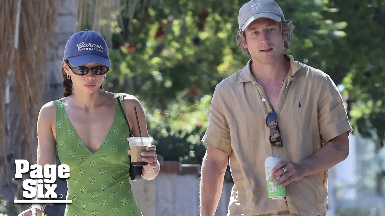 Jeremy Allen White and new flame Ashley Moore smoke cigarettes on lunch date after LA makeout