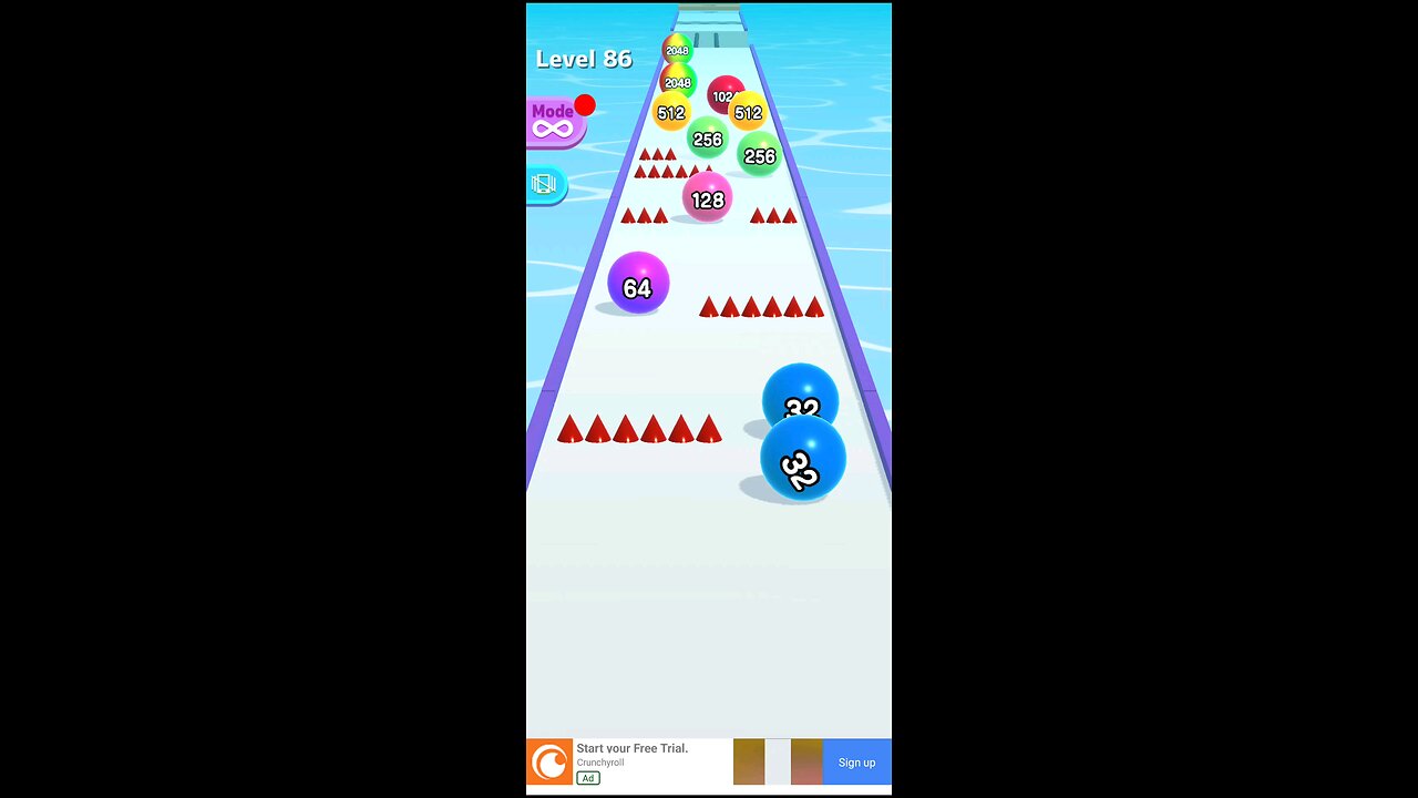 Ball rolling race gameplay