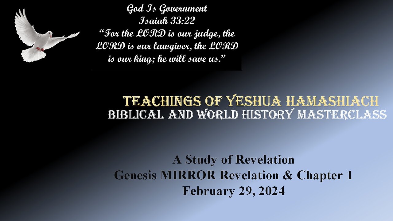 2-29-24 Genesis MIRRORS Revelation Chapter 1