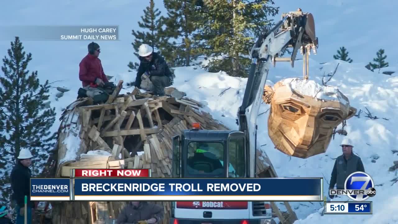 Troll no more: Breckenridge removes Isak Heartstone; future of giant wooden troll uncertain