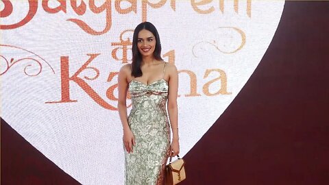 Miss World Manushi Chillar joins the grand premier the movie of Satya Prem ki Katha 🤩💖🔥