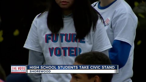 Shorewood students get involved in the election porcess despite being to young to vote