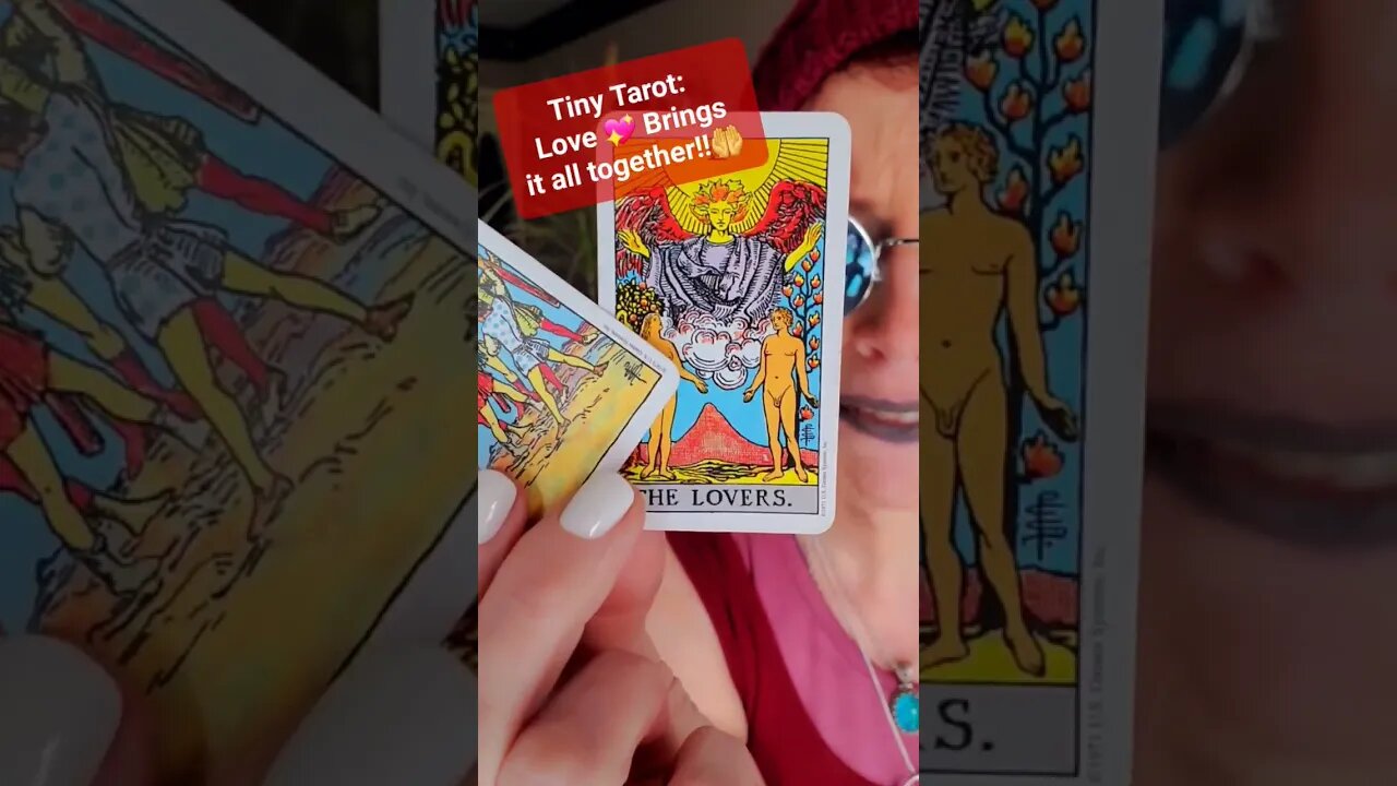 Tiny Tarot: Love 💖 Bringsit all together!!🤲 #lowkeymagickal #tinytarot #tarot #abundance #dailyfun