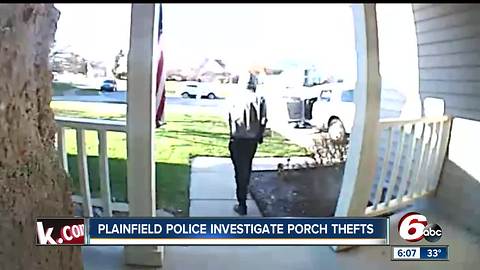 Plainfield police searching for porch pirates