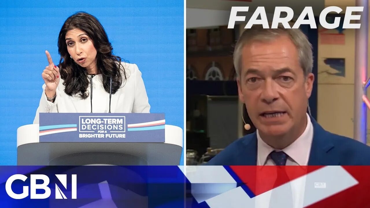 Farage brands Braverman a 'TOOTHLESS TORY ATTACK PUPPY' for Conservative Party Conference speech