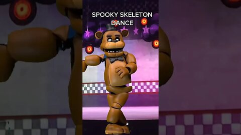 Freddy Faze Bear spooky skeleton dance 😁