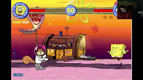 Sandy Cheeks VS SpongeBob SquarePants In A Nickelodeon SpongeBob SquarePants Reef Rumble Battle