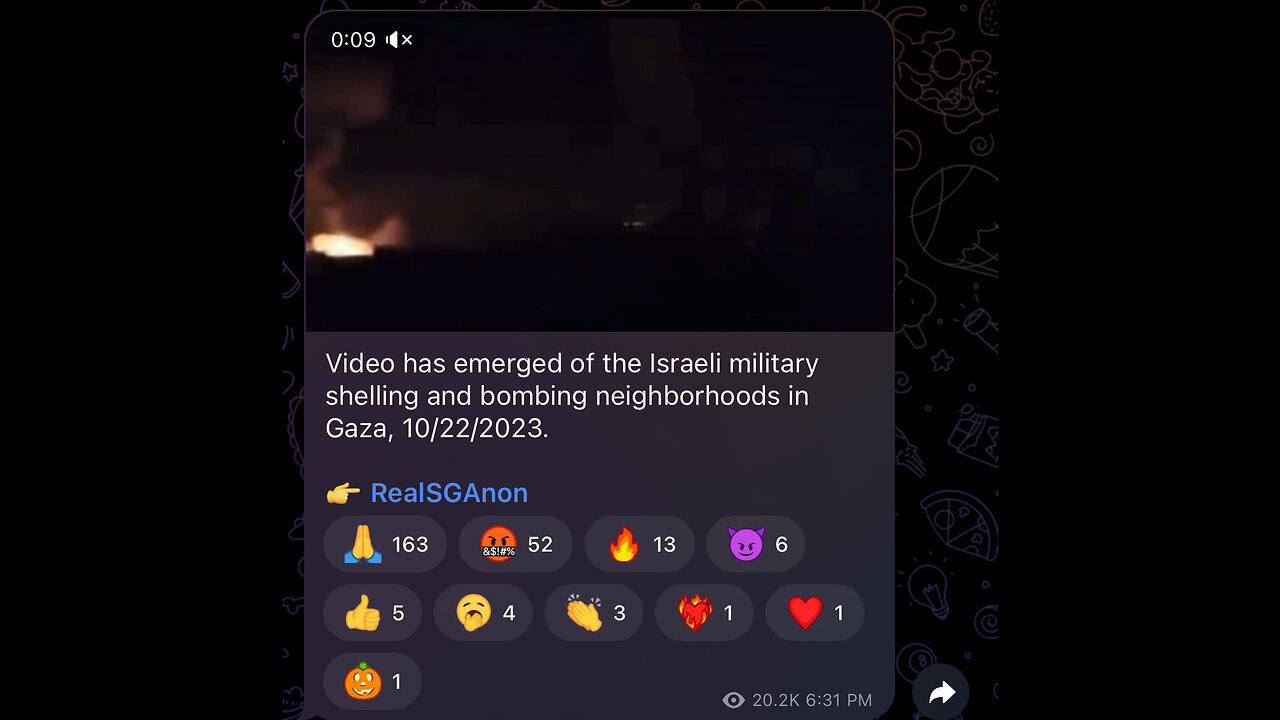 Video has emerged of the Israeli military shelling and bombing neighborhoods in Gaza, 10/22/2023.