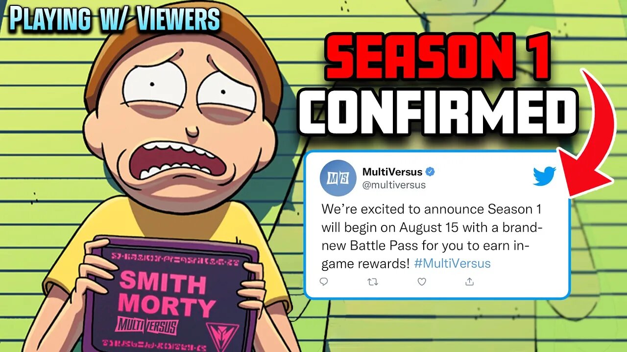 🔴 LIVE MULTIVERSUS Season 1 & Morty Release Date CONFIRMED! ROASTING Bad Teammates In 2 Vs 2 🤬