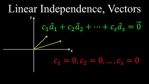 Linear Independence, Dependence, Vectors, Sets, Functions, Examples - Linear Algebra