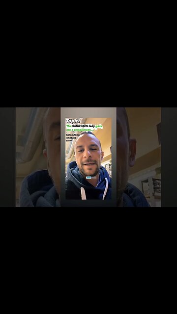 The sandwich lady gave me a compliment 😉