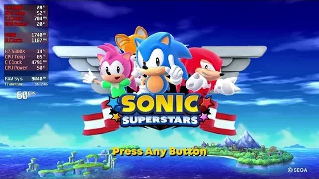 Ryujinx | Sonic Superstars | 5800X | RX 6600 | 4K | Vulkan