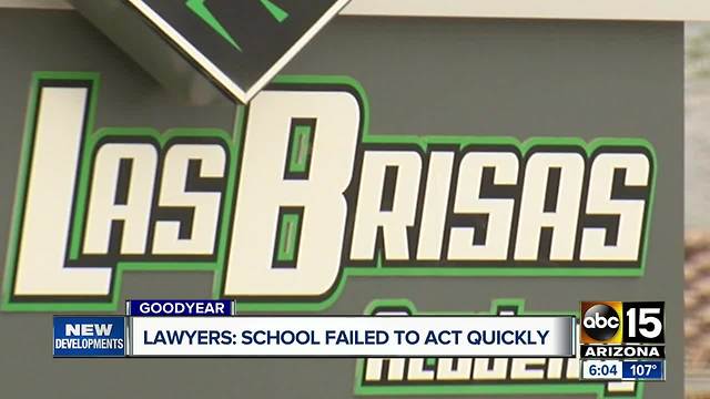 Lawyers say a Goodyear school failed to act quickly after they were tipped off to sexual misconduct by a teacher