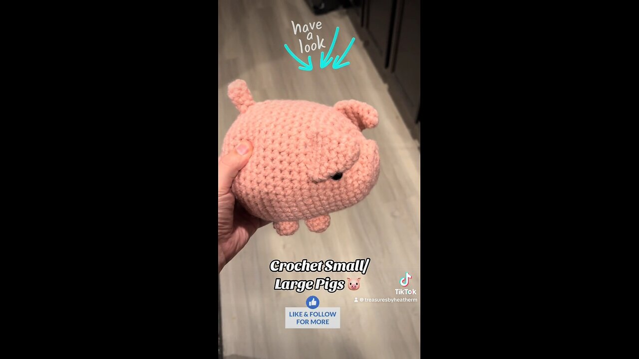 Handmade Crochet Pig