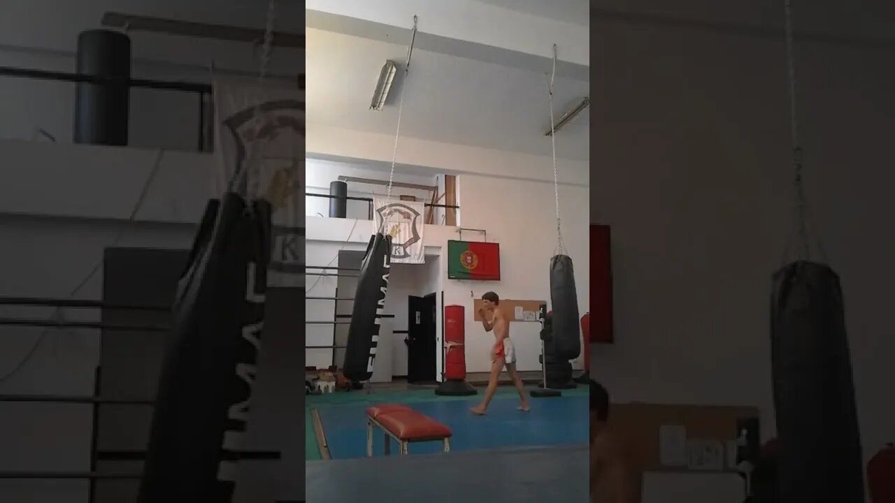 Kick, Punch, Elbow And Knee The Bag (4)