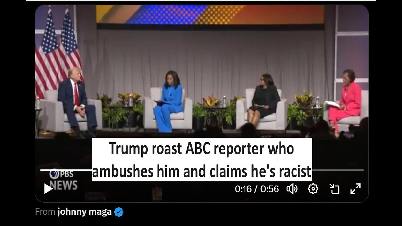 Trump shuts down ABC “reporter” who accused him of being racist against AA