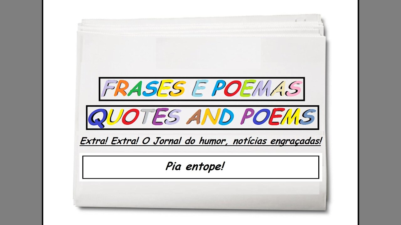 Notícias engraçadas: Pia entope! [Frases e Poemas]