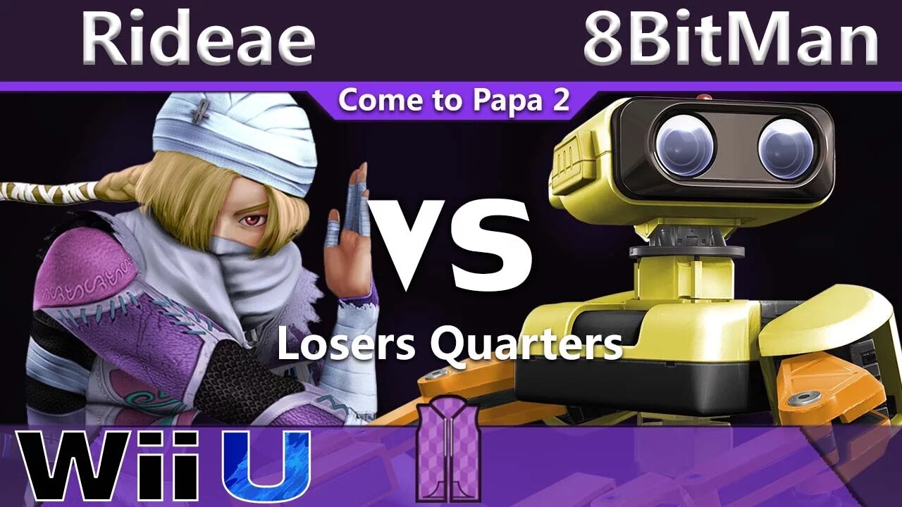 Shoq|Rideae (Sheik) vs. GoTE|8BitMan (ROB) - Wii U Losers Quarters - CTP2