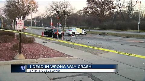1 dead, 2 injured in crash involving wrong way driver on Milwaukee's south side