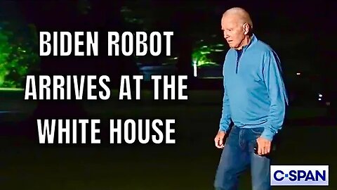 ROBOT PRESIDENT BIDEN MALFUNCTIONS, Ignoring Reporter, walks right past them to Power Down