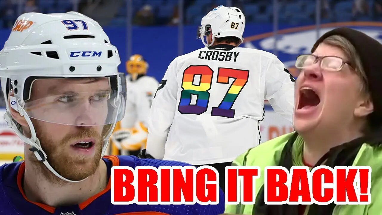 Edmonton Oilers player Connor McDavid is TRIGGERED that the NHL BANNED Pride warmup jerseys!