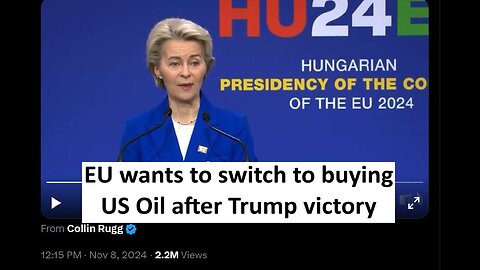 EU to buy oil from US follow Trump victory