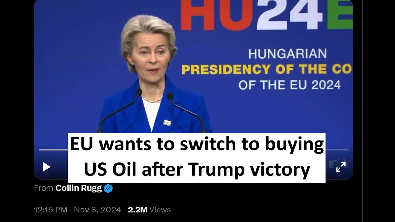 EU to buy oil from US follow Trump victory