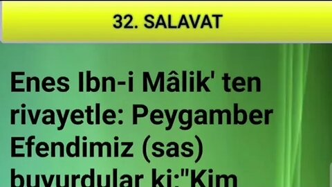 SALAVAT-I ŞERİFELER (32. SALAVAT -sesli)