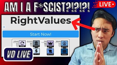 VINCE DAO TAKES THE RIGHTVALUES POLITICAL TEST (LIVE)