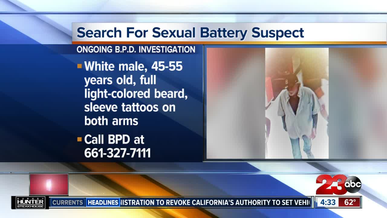 Bakersfield Police search for sexual battery suspect