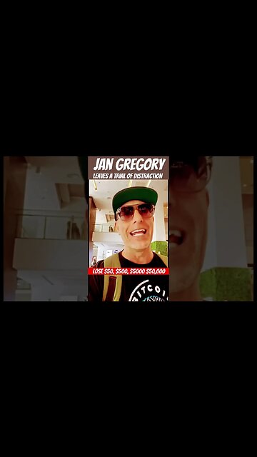 Jan Gregory, leaves a trial of DISTRACTION - Lose $50, $500, $5000 or $50,000￼! #jangregory #scammer