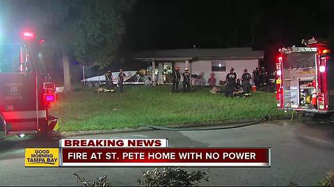 Fire damages St. Petersburg home without power following Hurricane Irma