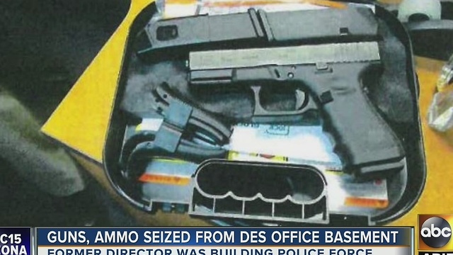 Guns, ammo seized from DES office basement