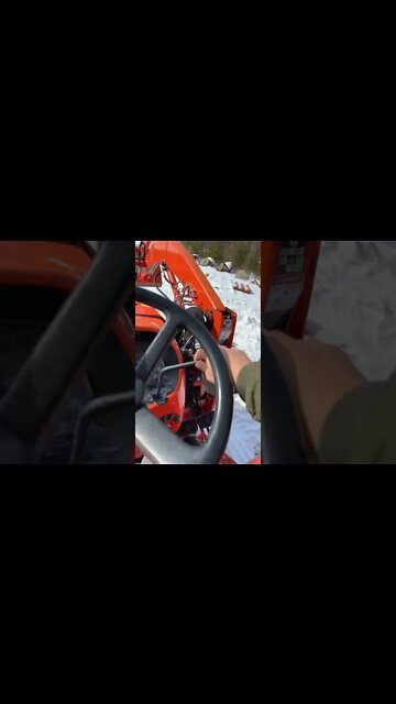 Towing the kids on a sled with our Kubota L2501 #shorts