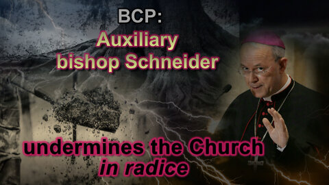 BCP: Auxiliary bishop Schneider undermines the Church in radice