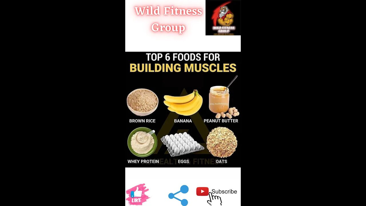 🔥Top 6 foods for building muscles🔥#fitness🔥#wildfitnessgroup🔥#shorts🔥