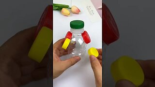 Use plastic bottles to make a robot| DIY craft #shorts