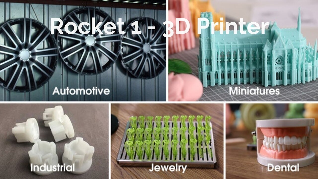 3D Printer. Rocket 1- World’s Fastest Top-Down Resin.