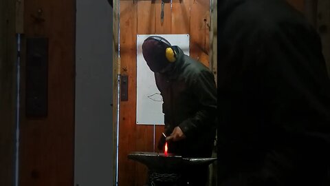 Blind Folded Blacksmithing #shorts #fail #youtubeshorts