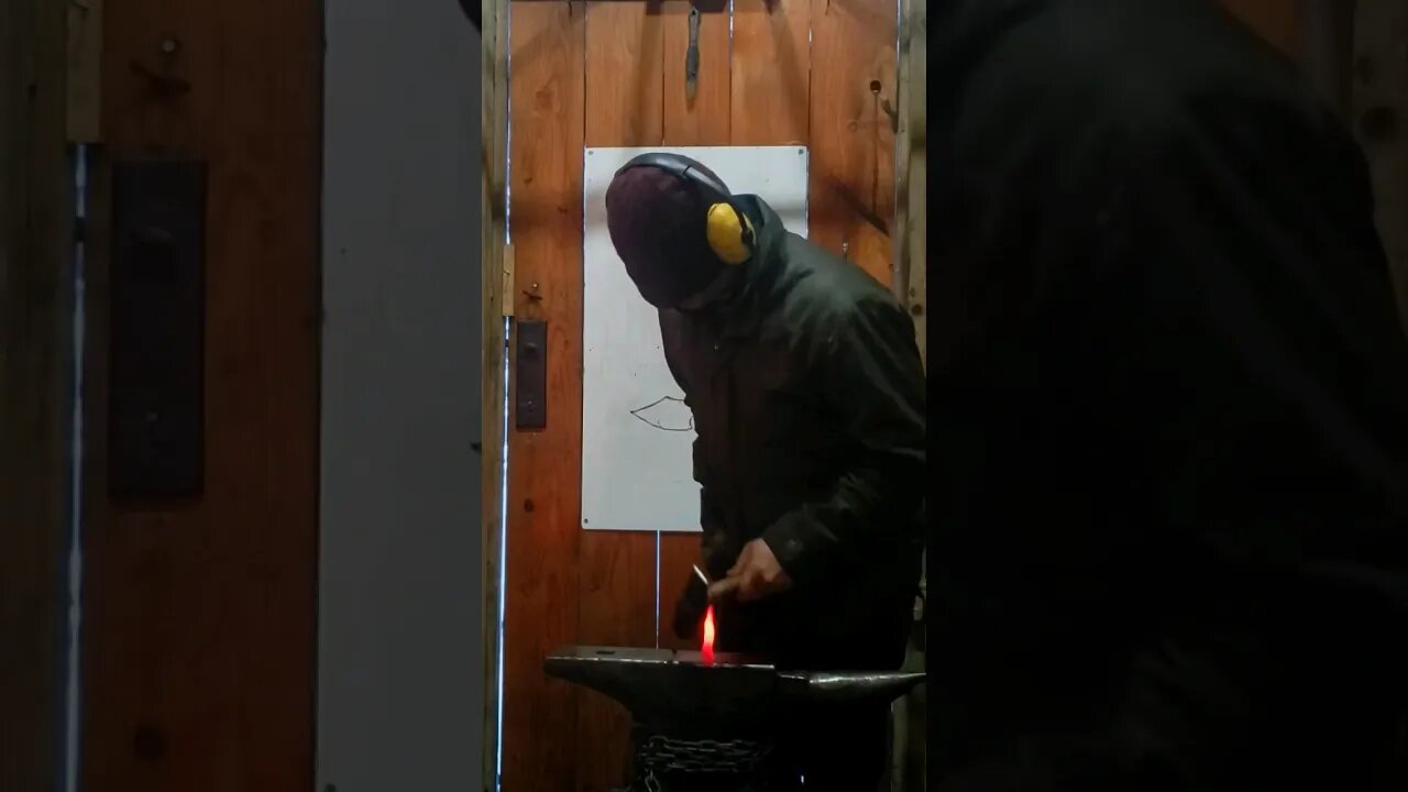 Blind Folded Blacksmithing #shorts #fail #youtubeshorts