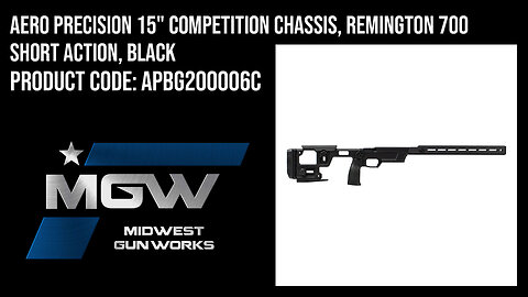 Aero Precision 15" Competition Chassis, Remington 700 Short Action, Black - APBG200006C