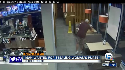 Detectives searching for man who stole woman's purse at McDonald's